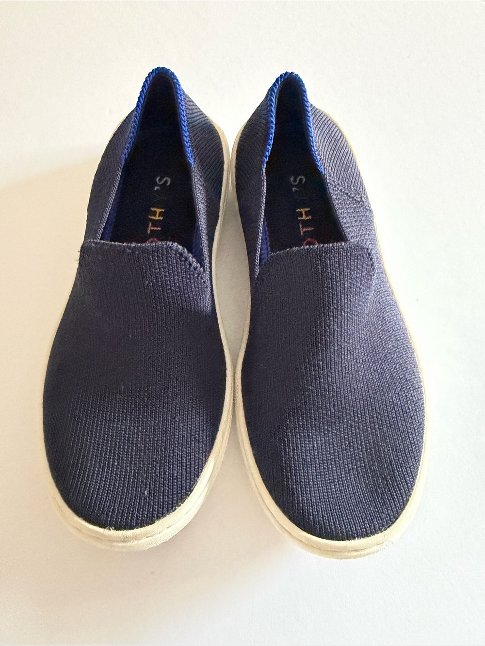 Rothy's Navy Slip-On Knit Kids Loafers